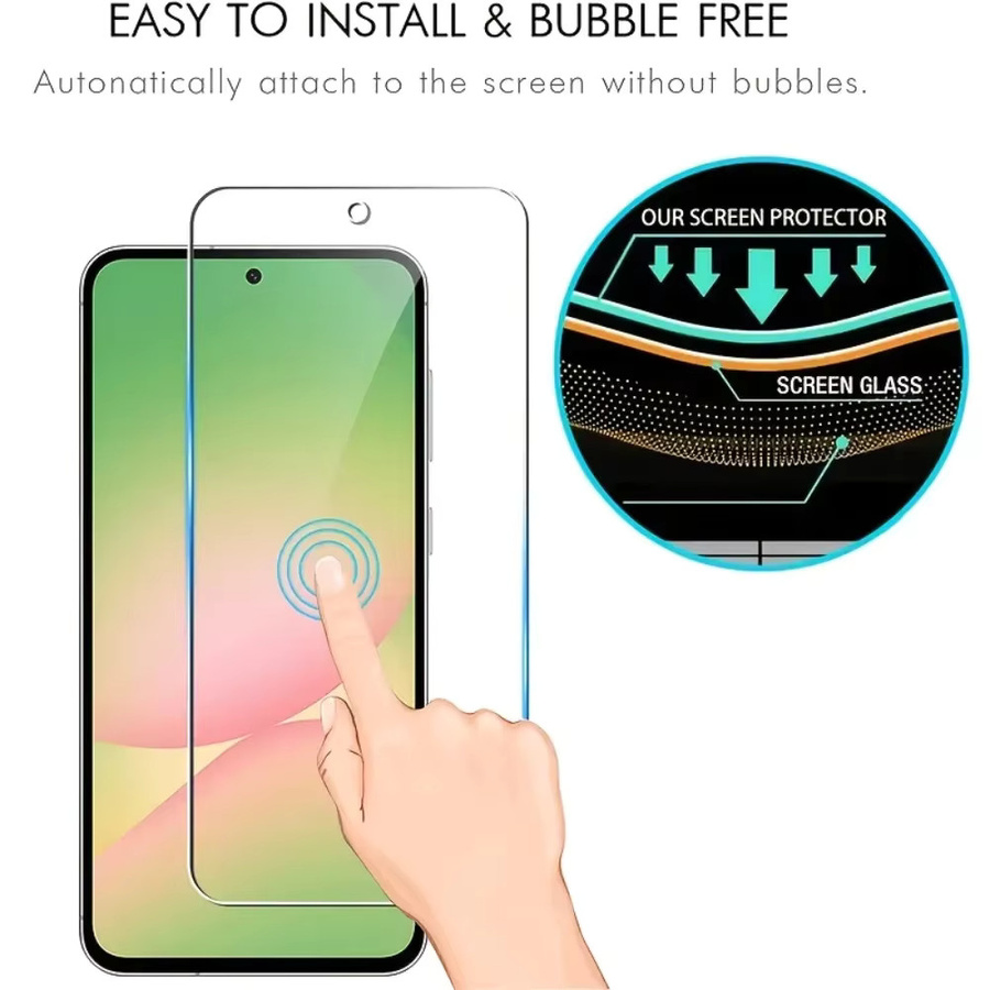 3-teiliges Set gehärtetes Glas Displayschutz transparent für Samsung Galaxy A56 A55 A36 A34 A25 A26 A15 A16 A24 A35 A53 A73 5G - Bild 3