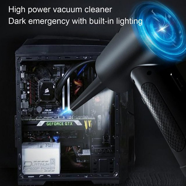 BESY Wireless Air Duster Cordless Luftgebläse mit 51000 RPM in Schwarz zur Reinigung von Tastatur, PC und Kamera - Bild 1
