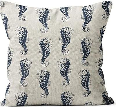JMG Clothing Kissenbezüge im maritimen Stil aus Baumwolle und Leinen, Farbe Weiß, quadratisch, B/T/H: 45 x 45 cm und 50 x 50 cm - Bild 1