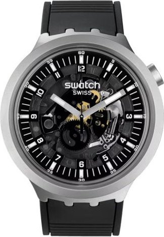 Swatch Armbanduhr, Quarz, Edelstahlgehäuse, 47 mm, Kautschukarmband, Herren - Bild 1