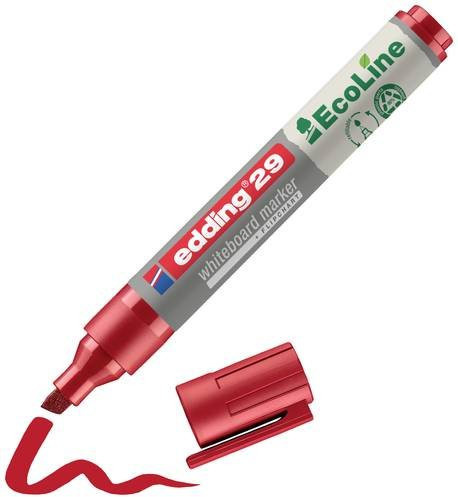 Edding Whiteboardmarker 29 EcoLine Rot mit Keilspitze - Bild 1