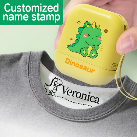 Personalisiertes Namensstempelset für Kinder – Wasserfester Selbstfärbender Stempel aus Kunststoff für Schulbriefpapier und Lehrergeschenke