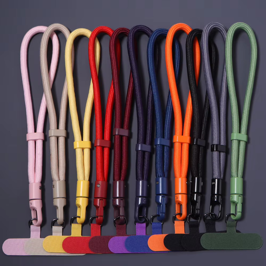 Verstellbares universelles Handy-Lanyard aus Polyester in Schwarz und Mehrfarbig als modisches Anti-Verlust-Handyband für Deine Handyhülle - Bild 4