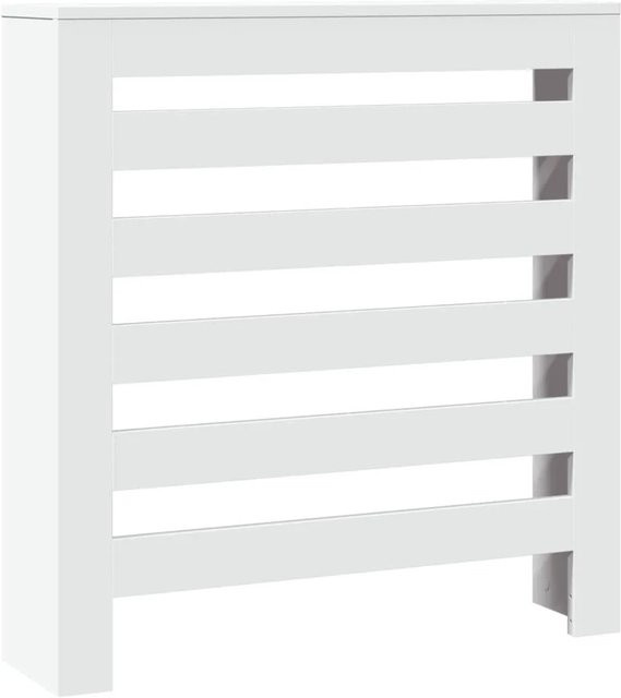 vidaXL Heizkörperverkleidung in Weiß mit modernem Latten-Design aus Holzwerkstoff, B/T/H: 78 x 20 x 82 cm - Bild 1
