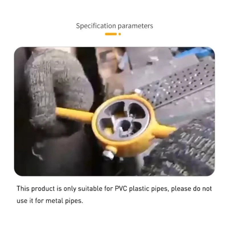 TOTNEND Rohr Einfädler Set aus PVC in Gelb, 6-teiliges Sanitär Werkzeug für Gewinde 1/2, 3/4 und 1 Zoll - Bild 3