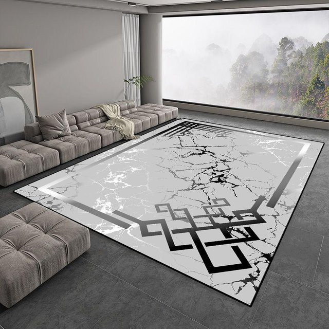 Karpetti Teppich in Grau, modern und geometrisch, weich und rutschfest, B/T: 200 x 250 cm - Bild 1