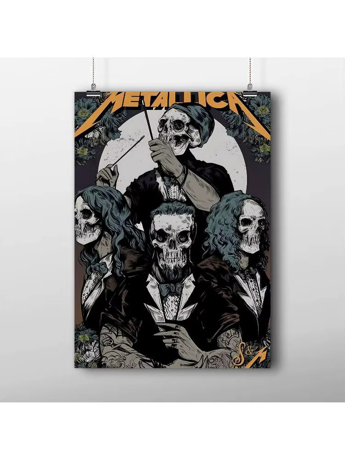 Retro Metallica Film Sticky Poster aus Kraftpapier, Mehrfarbig, B/H: 10 x 15 cm - Bild 6