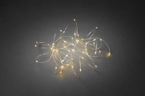 Konstsmide Motiv-Lichterkette Tropfen mit 100 bernsteinfarbenen LEDs in Silber - Bild 2