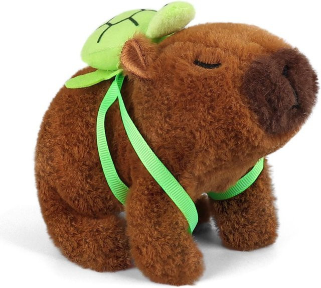 Yiran toy Capybara Rücken-Schildkröte, Plüsch-Puppe, braun, ab 3 Jahren - Bild 1