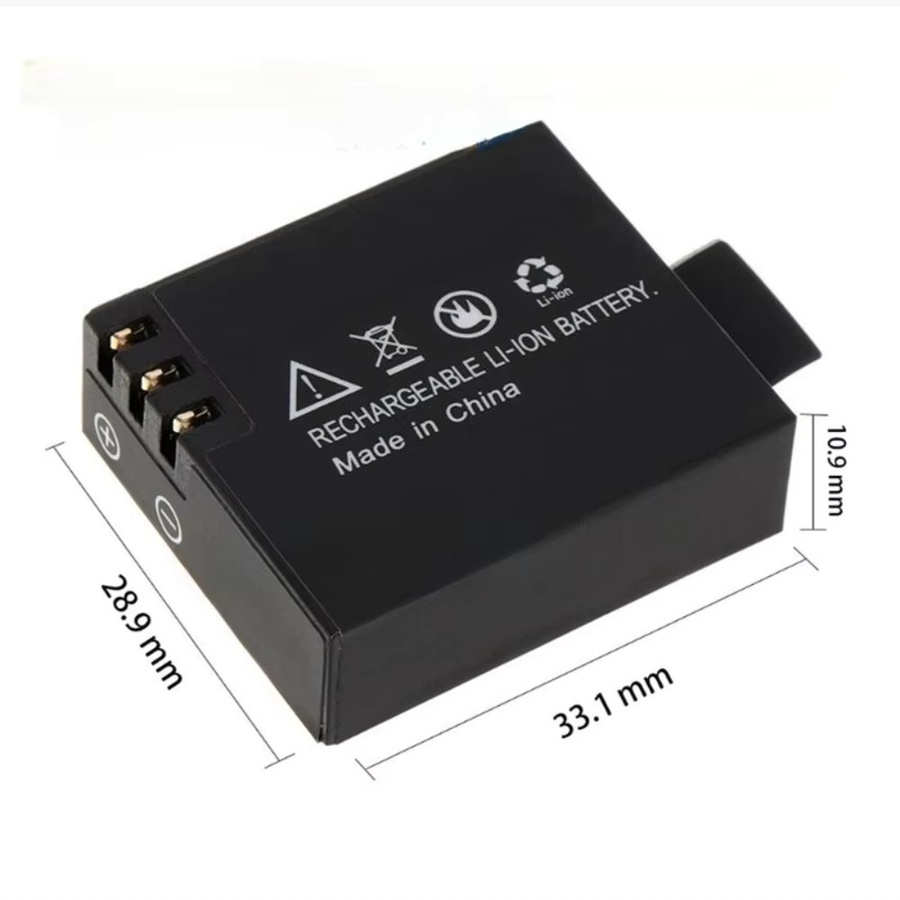 SJCAM wiederaufladbarer Kamera-Akku 3,7 V 900 mAh für Action Kameras SJ4000 WiFi, SJ5000 WiFi, SJ6000, SJ7000 WiFi und M10 in Schwarz - Bild 4