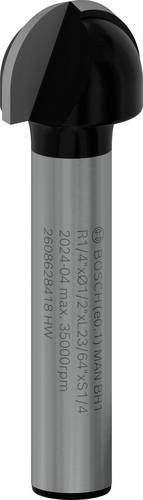 Bosch Hohlkehlfräser Silber, R1 6,3 mm, Schaftdurchmesser: 6,35 mm, Durchmesser: 12,7 mm, Arbeitslänge: 9,2 mm, Gesamtlänge: 40 mm - Bild 1
