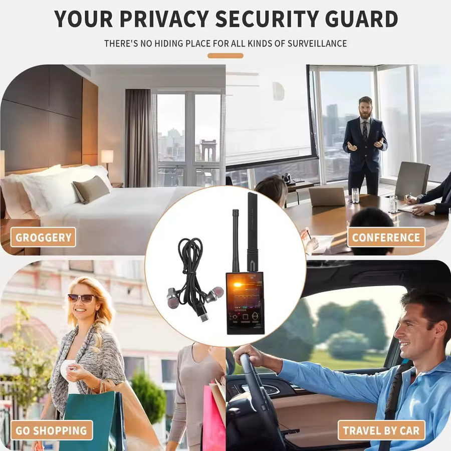 Professioneller Weitfrequenz-Signaldetektor 1 MHz-12 GHz mit automatischer Suche und GPS-Tracker in Schwarz - Bild 3