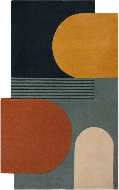Flair Rugs Wollteppich Lozenge Modern Abstract in Grau und Multicolour, B: 290 cm, T: 200 cm - Bild 1