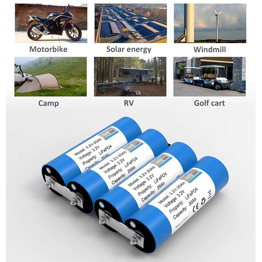 VariCore LiFePO4-Zelle 3,2V 20Ah A-Grade zylindrische Lithium-Eisenphosphat-Batterie in Blau für Solar-, Wohnmobil- und EV-Wechselrichter-Speichersysteme - Bild 4