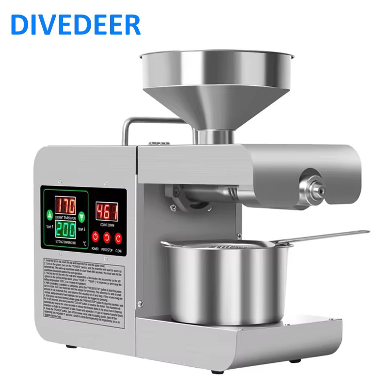 DIVEDEER X8S Intelligente Ölpresse aus Edelstahl mit Temperaturregelung in Silber - Bild 4