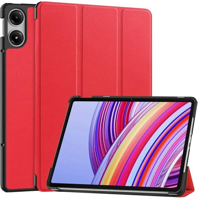 Xiaomi Redmi Pad Pro Faltständer Hülle mit Auto Sleep in Rot - Bild 1