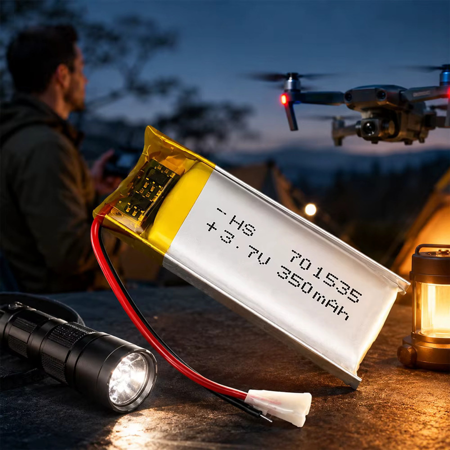 701535 Polymer-Lithium-Akku 3,7 V 350 mAh in Silber für Bluetooth-Headsets und diverse Geräte - Bild 3