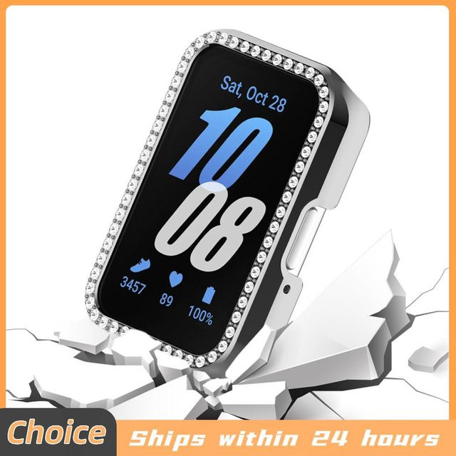 Samsung Smartwatch-Schutzrahmen Edelstahl, Diamant, Weiß, Unisex - Bild 1