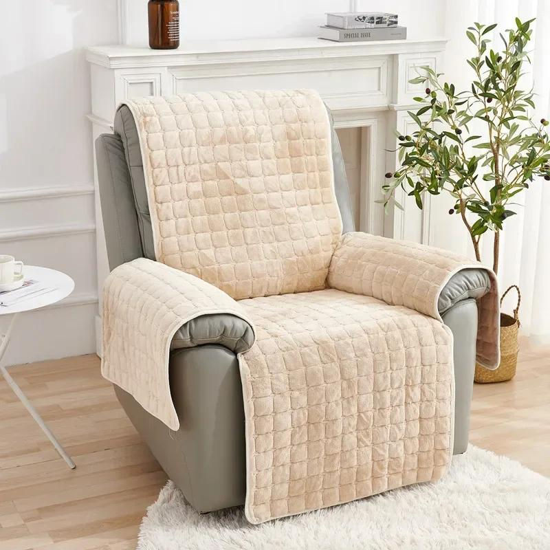 Bestbags 1-Sitzer Relaxsesselbezug aus rutschfestem Plüsch-Flanell in Grau, B/L: 53 x 190 cm - Bild 2