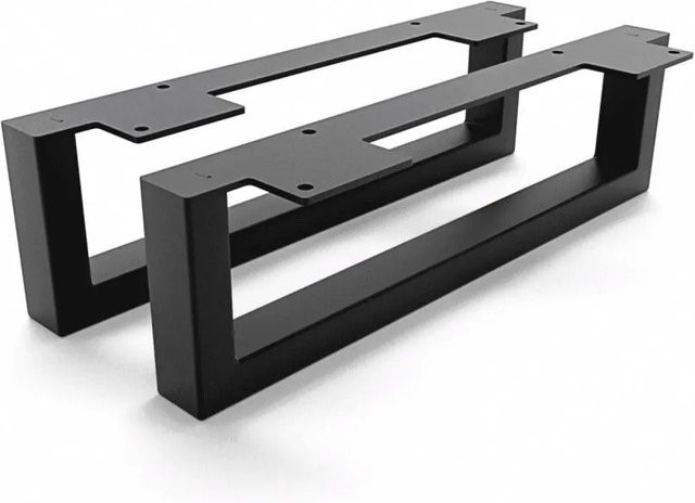 HEVVA Möbelfüße GRAZ 2er Set Schwarz Höhe: 10 cm, Tiefe: 35 cm - Bild 1