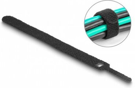Delock Klettkabelbinder Schwarz 10 Stück L: 150 mm, B: 12 mm - Bild 1