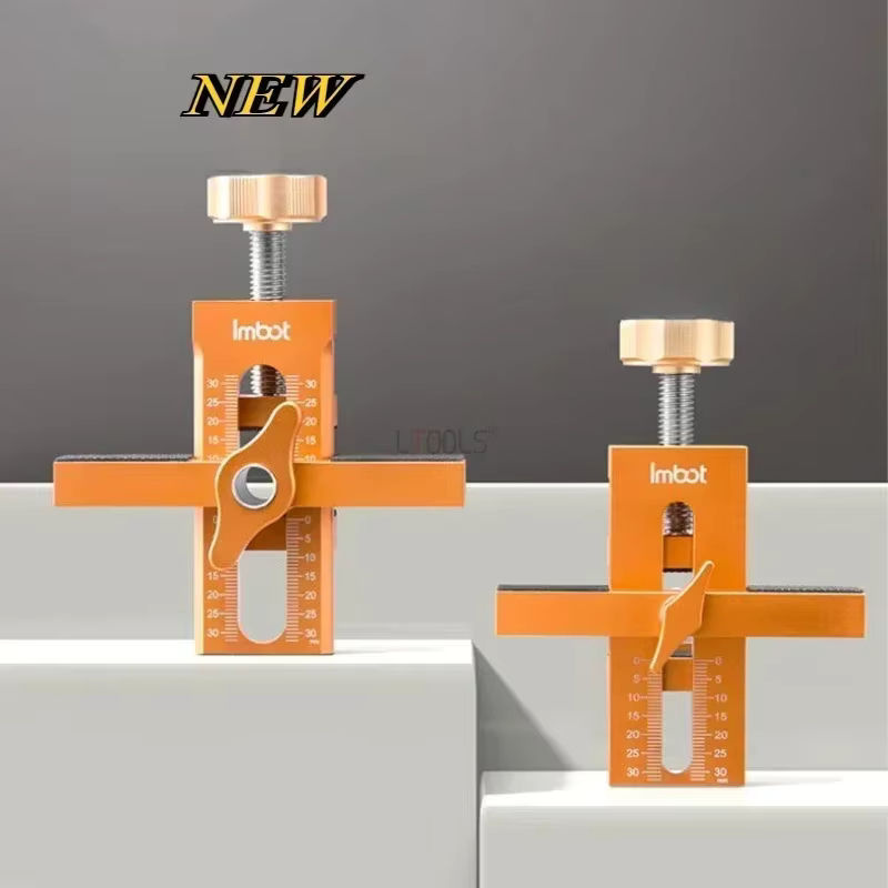 LTOOLS 2-in-1 Schnellpositionierungswerkzeug für die Schranktür-Montage und Türplatten-Installation in Orange - Bild 2