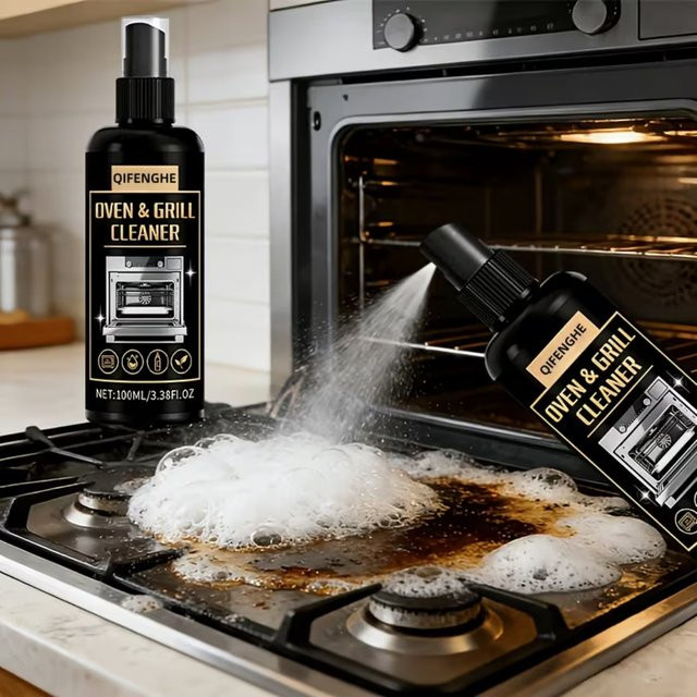QIFENGHE Ölentferner Spray Schwarz 100ml zur Tiefenreinigung von Küchenfett, Schmutz, Ofen und Herd - Bild 1