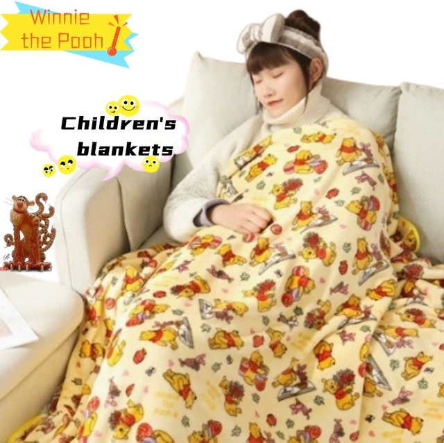 Disney Korallenfleece-Decke mit niedlichem Cartoon-Puh-Bär für Kinder in Mehrfarbig - Bild 1