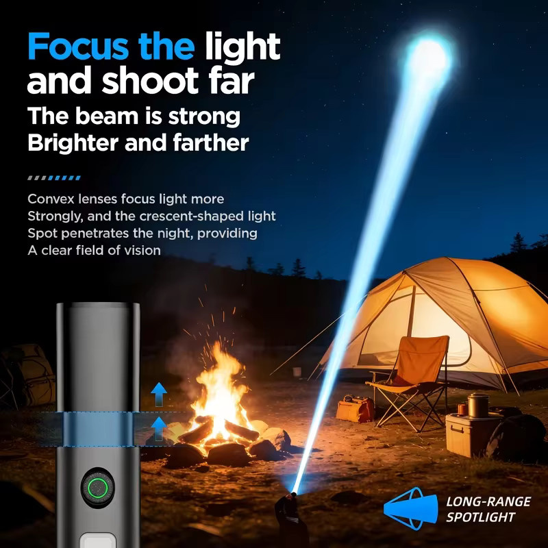 Philips Tragbare Taschenlampe mit 5W Leistung, 2000mAh Akku und COB-LED in Schwarz - Bild 6