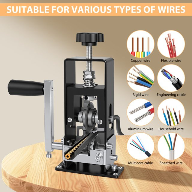 2-in-1 Handkurbel-Kabelabisoliermaschine für Kabel von 2-25mm zum Kupfer-Recycling - Bild 1