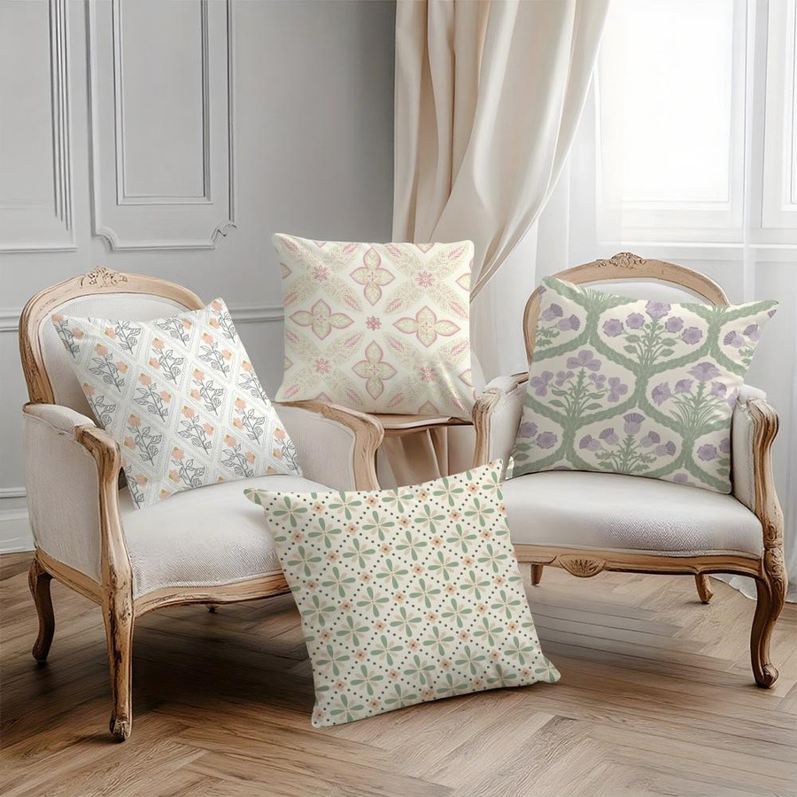 Kissenbezug im böhmischen Ethno-Stil mit Muster für Sofa und Wohnzimmer, B/H: 18 x 18 cm - Bild 3