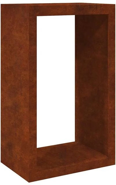 vidaXL Brennholzregal aus wetterfestem Stahl in Braun, B/T/H: 60 x 40 x 100 cm - Bild 1