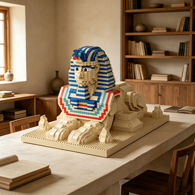 Doubuilt Ägyptische Mythologie Mikro-Mini-Sphinx-Bausteine, Modell - Bild 1
