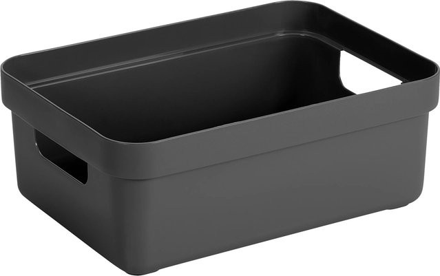 Sunware Aufbewahrungsbox Sigma Home 9 in Anthrazit, stapelbar mit Griffen - Bild 1