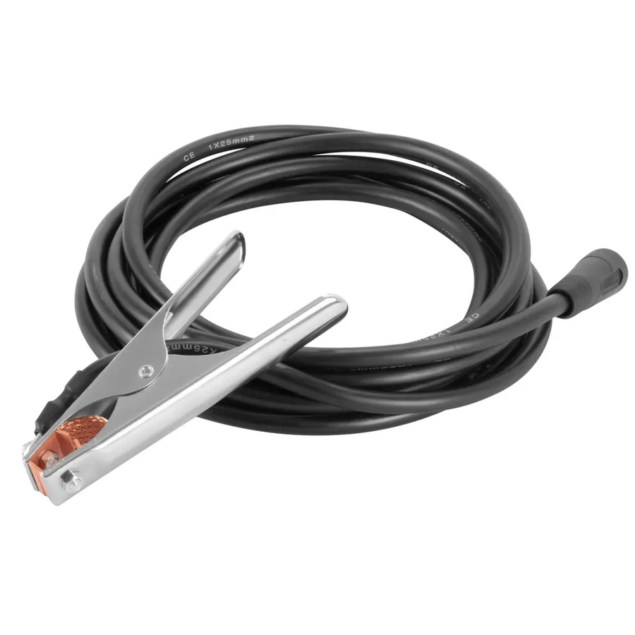 STAHLWERK Massezange 300 A mit 8 m Schweißkabel 25 mm² und 13 mm Stecker in Schwarz - Bild 2