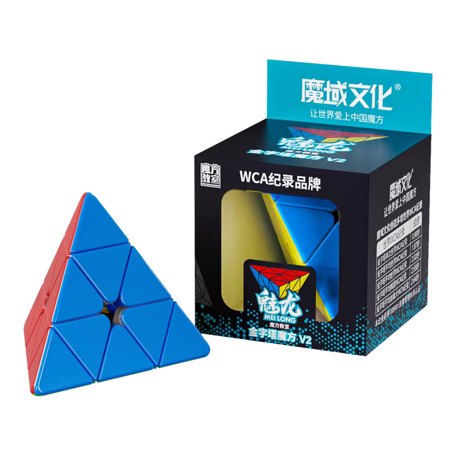 MoYu Meilong Pyraminx V2, Pyramiden-Zauberwürfel, Stickerfrei, Macaron - Bild 2