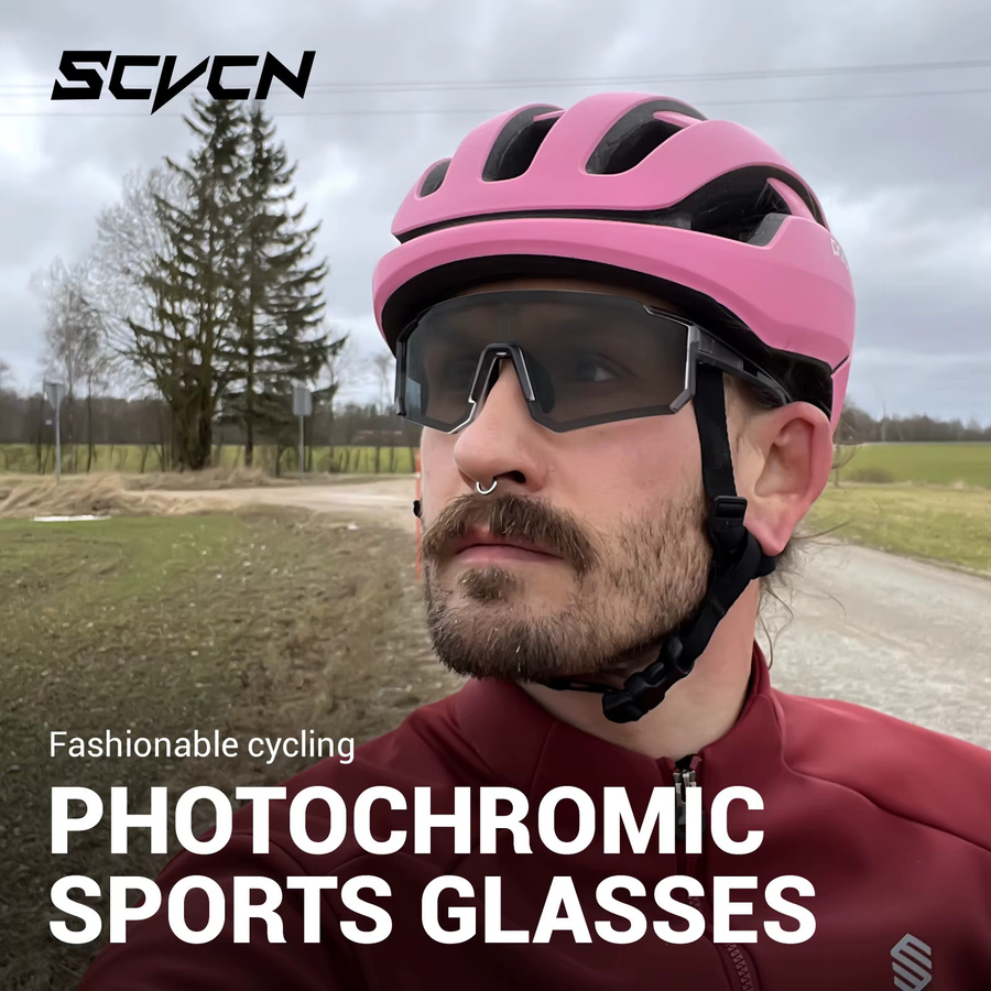 SCVCN Sportsonnenbrille, Photochrome, Vollrand, Kunststoff, Unisex - Bild 3