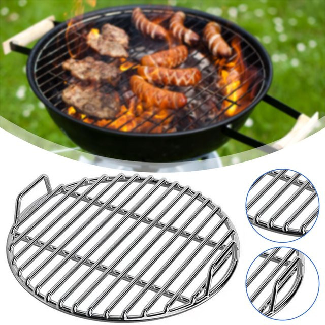 Aihogard Ersatz-Grillgitter aus Edelstahl in Silber, rund, Durchmesser: 40 cm - Bild 1