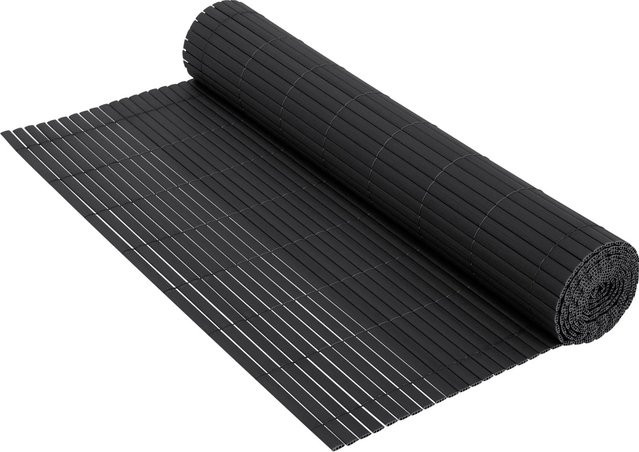 ECD Germany PVC Sichtschutzmatte Anthrazit, Breite: 100 cm, Länge: 500 cm - Bild 1