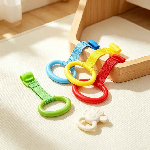 vvocci Babybett-Laufringe 4 Stück für Lauflernhilfe und Stehtraining, ergonomische Schutzringe in Multicolor - Bild 1