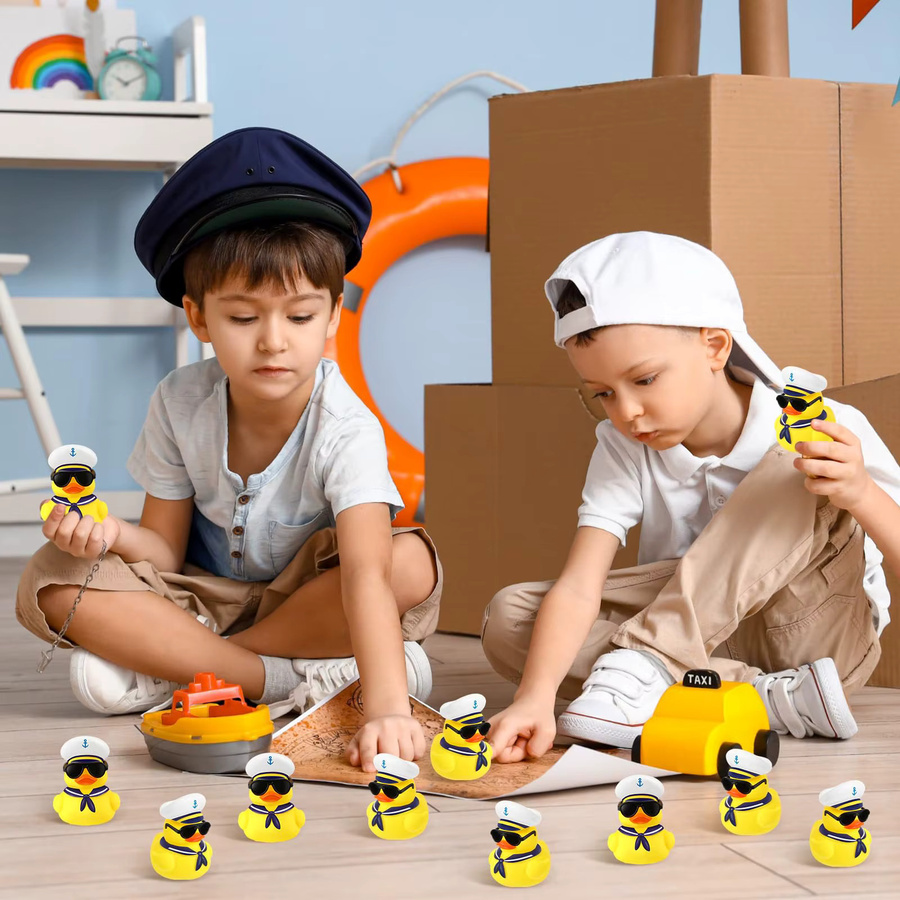 BXA Gummienten mit Sonnenbrille, Kreuzfahrt-Enten, gelbe Enten, 1-teiliges Set - Bild 4
