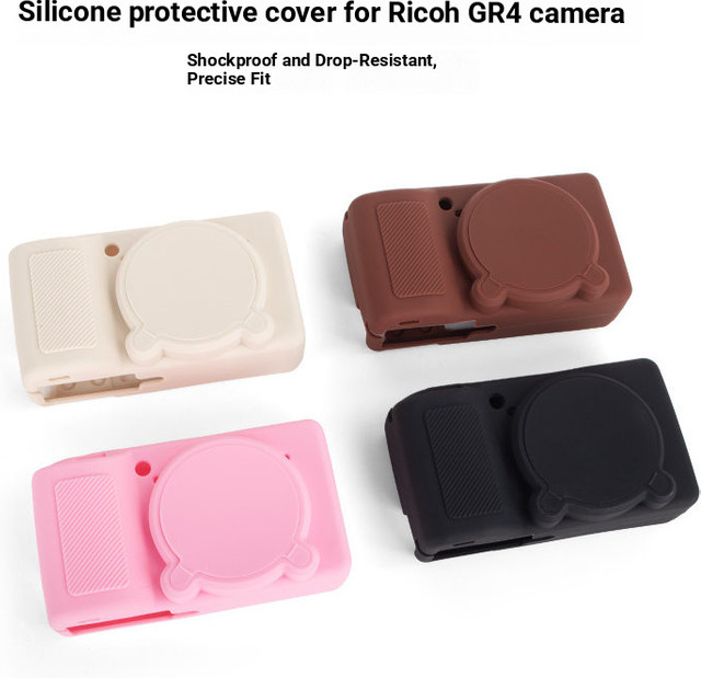 JAOUCAM Silikon-Kameratasche für Ricoh GR4 in Pink, stoßfeste und kratzresistente Schutzhülle - Bild 1