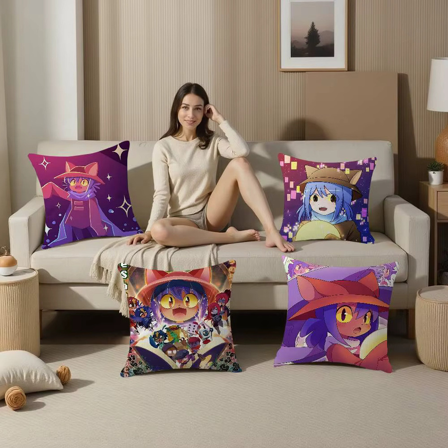 Potdemiel Anime Niko Oneshot Kissenbezug im Aesthetic Bauernhaus Stil für deine Couchdekoration - Bild 2