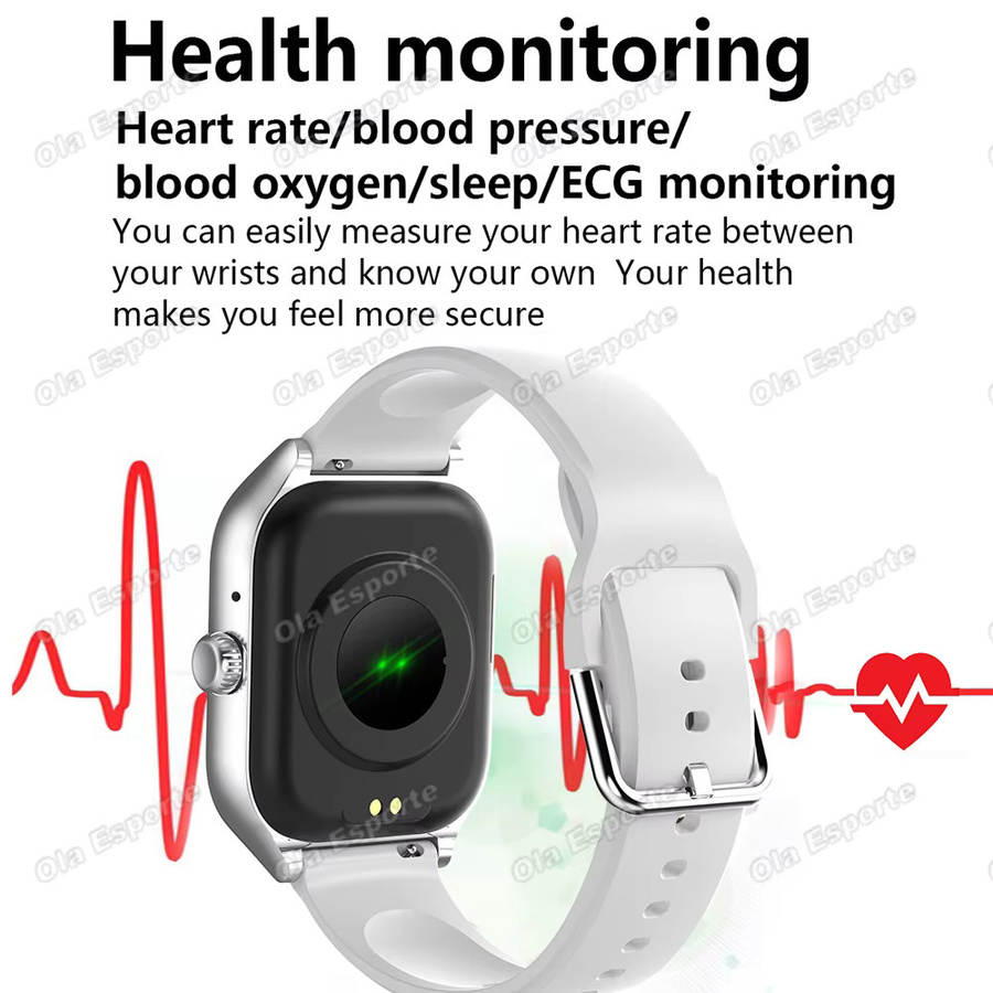 Ola Esporte Smartwatch in Rot mit Bluetooth-Anruffunktion, Herzfrequenz-, Blutsauerstoff- und Schlafüberwachung sowie Sportmodi - Bild 4