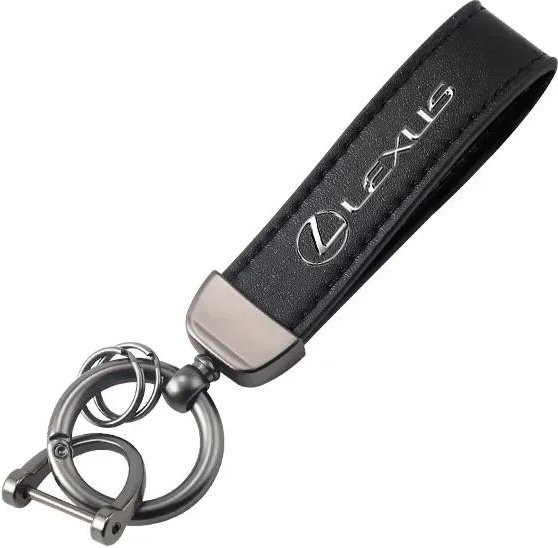 Lexus Schlüsselanhänger Kalbsleder, Zinklegierung, schwarz, Unisex - Bild 1