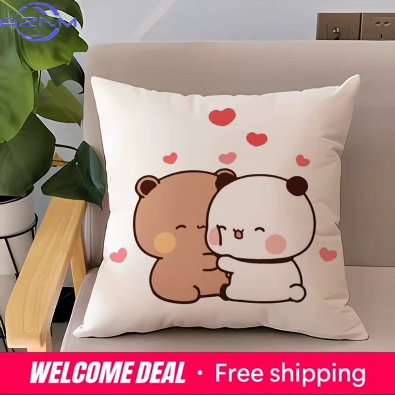 Dekorativer BUBU DUDU Kissenbezug im Aesthetic-Design, Zierkissenbezug für dein Wohnzimmer oder Sofa, B/B: 45 x 45 cm - Bild 2