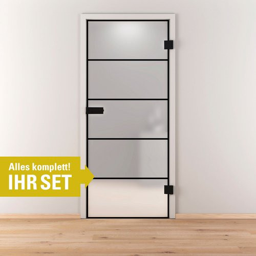 NOVADOORS Glasdrehtür-Set Nova GST 682, modern, grün, B/H: 83,4 x 197,2 cm - Bild 1