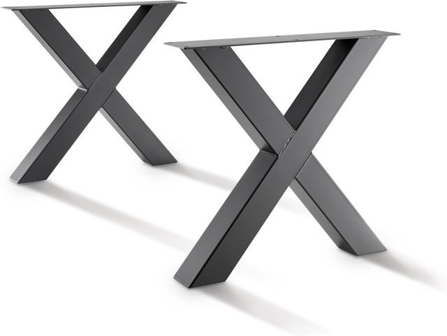 Willeke-Möbel Tischgestell X-Gestell aus Konstruktionsstahl, schwarz, B/T/H: 70 x 70 x 72 cm - Bild 1