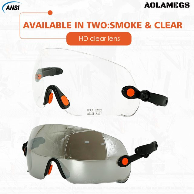 Aolamegs Ersatzvisier für Schutzhelm Modell SF06 CR08 mit integrierter Schutzbrille, Farbe: Transparent/Clear - Bild 1