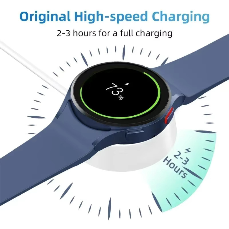 Samsung Uhrenladekabel, Typ C, Silikon, Schwarz, für Galaxy Watch 6, 5, Classic Pro 4, 3, Active 2 - Bild 3